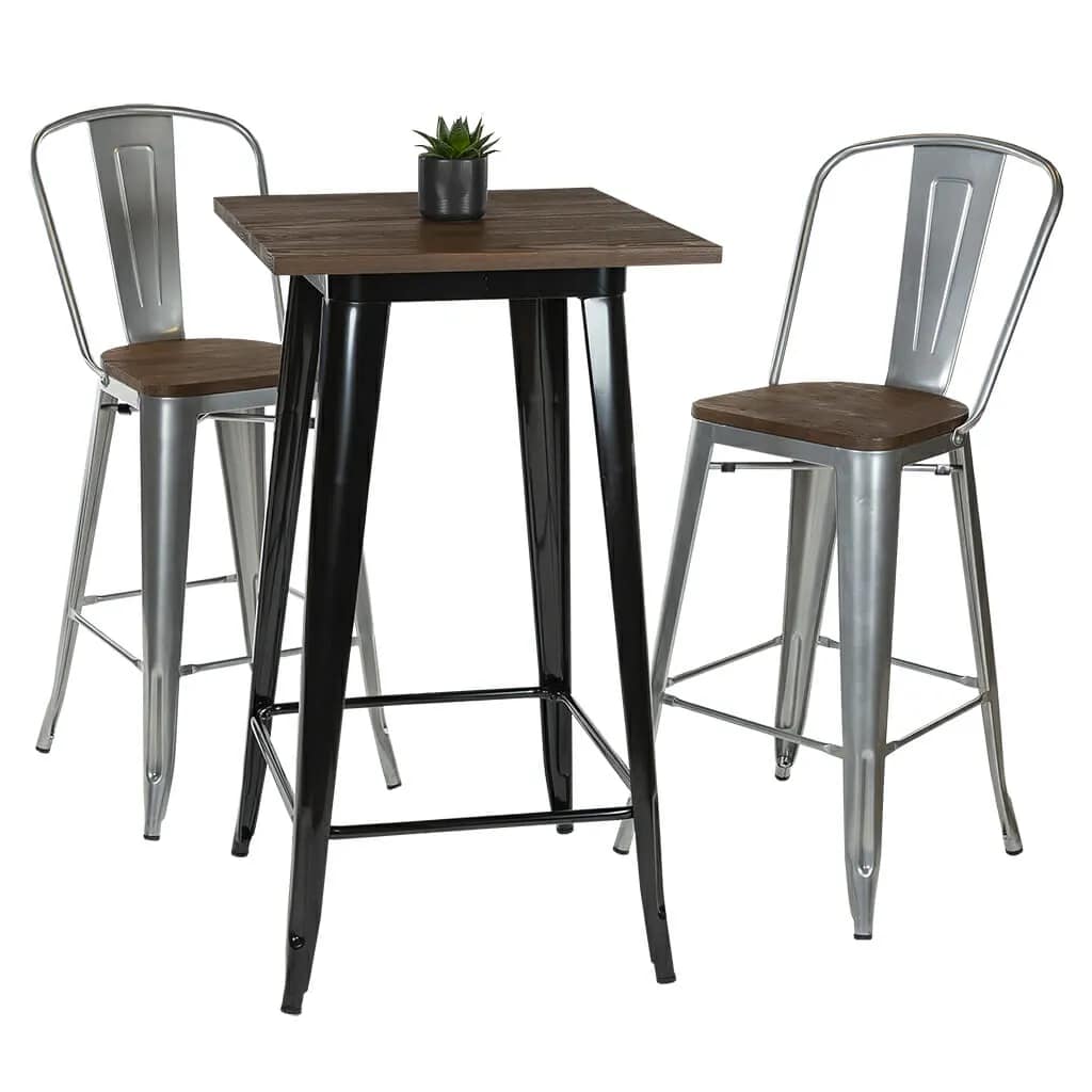 Replica Tolix Bar Stool with Backrest - Image 5