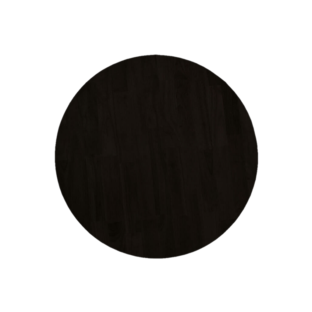 Round Rafael Timber Table Tops Black Rubberwood >