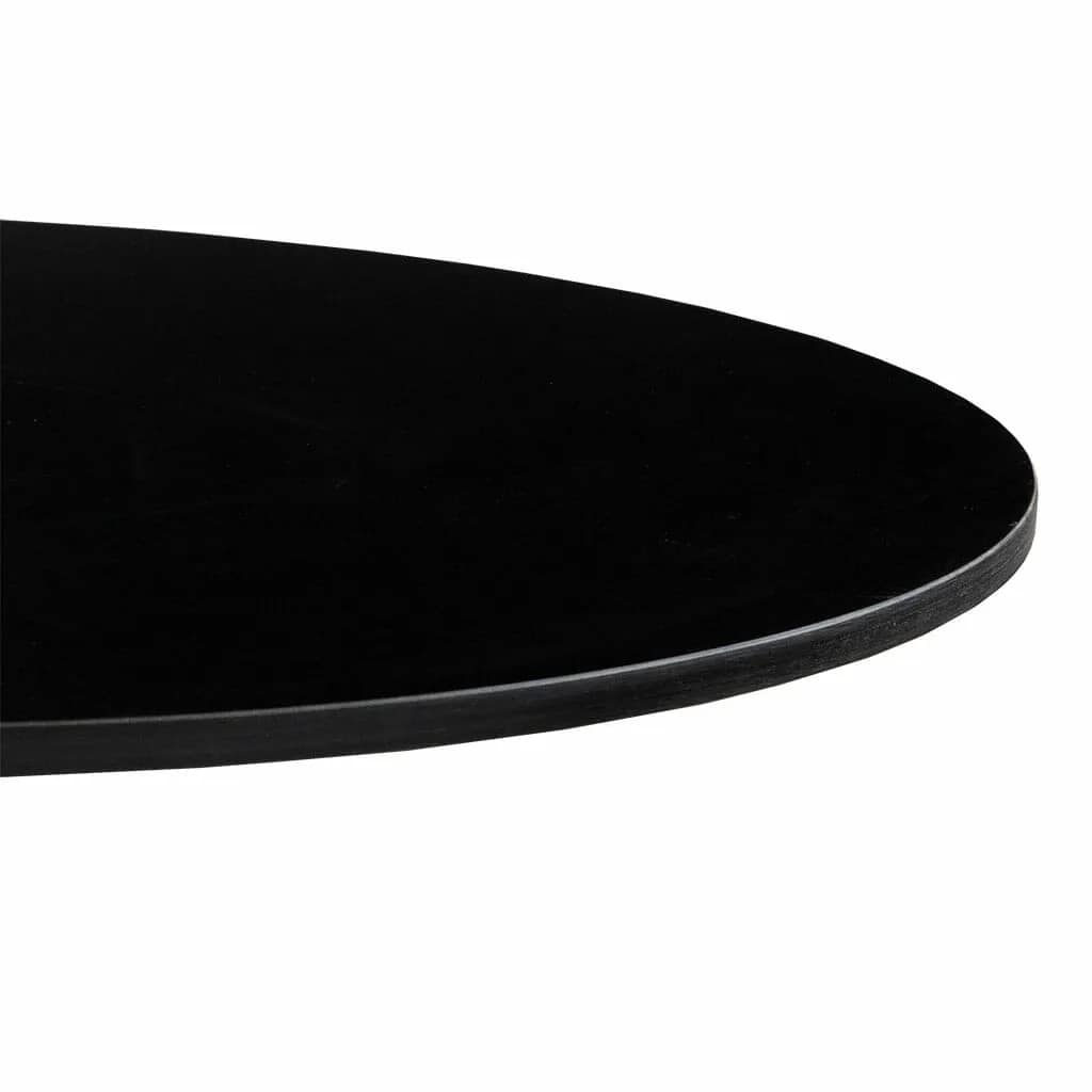 Round Diego Composite High Pressed Laminate Table Tops Black - Image 2