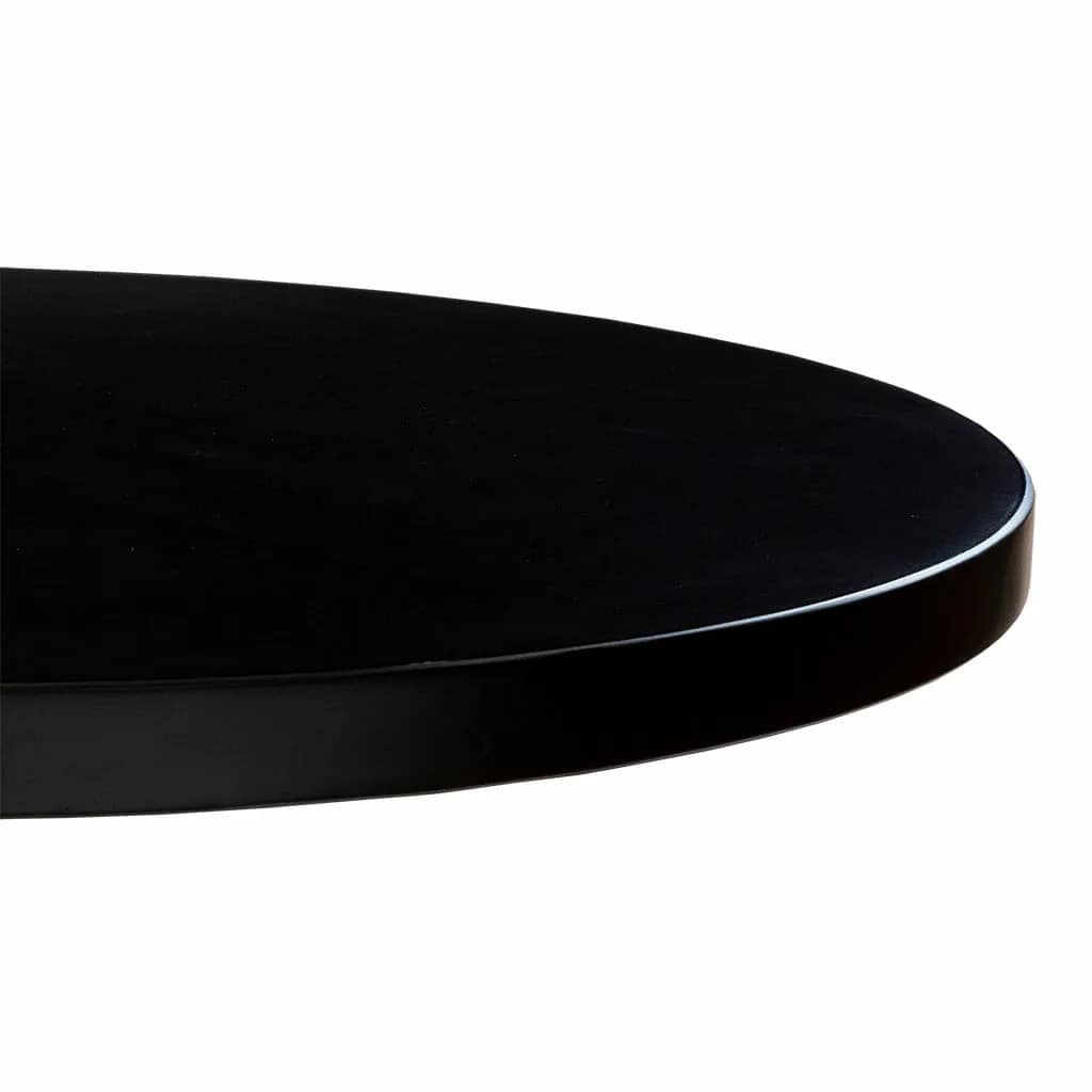 Round Rafael Timber Table Tops Black Rubberwood - Image 2
