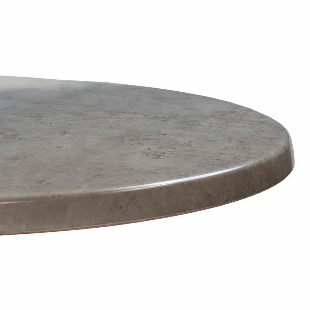 Round Ricardo High Pressed Resin Table Tops Cement Finish - Image 2