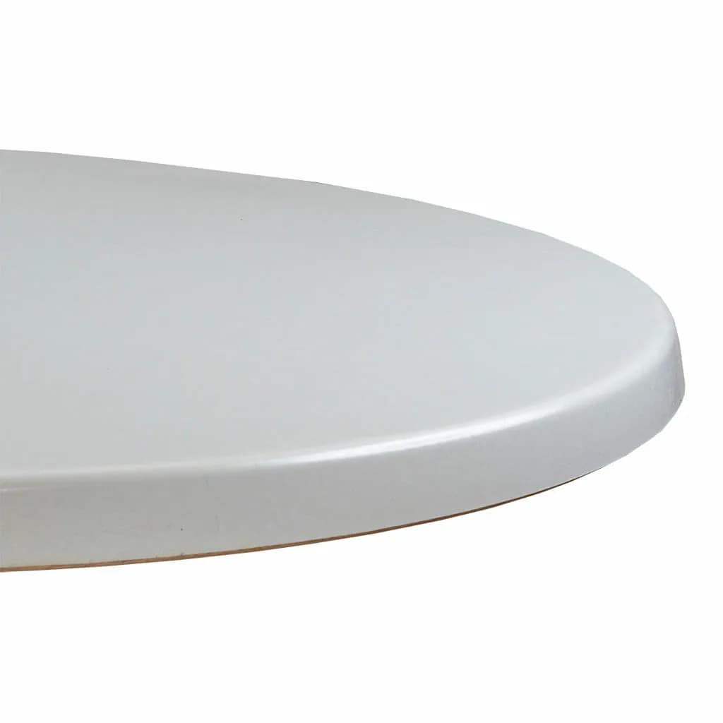 Round Ricardo High Pressed Resin Table Tops White - Image 2