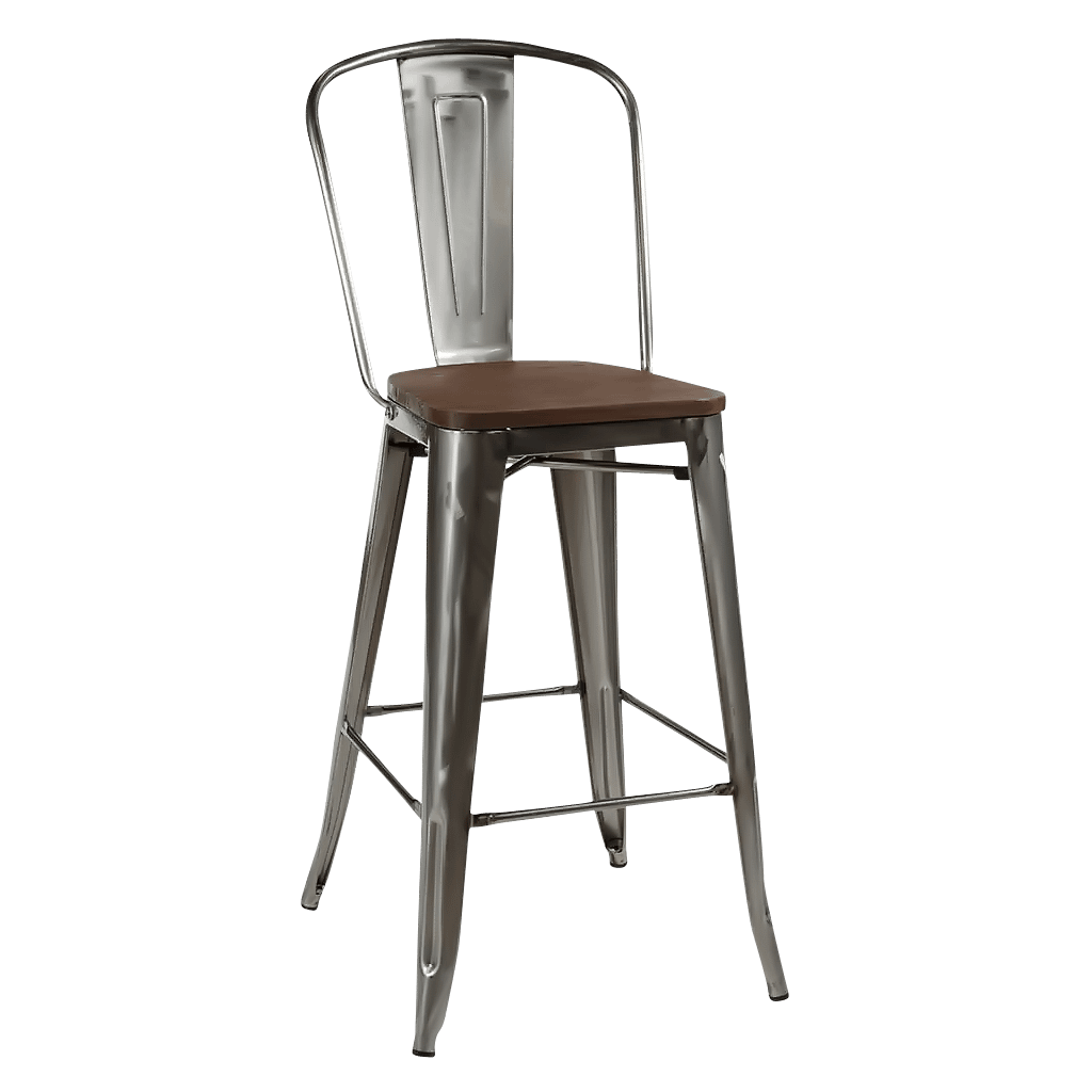 tolix bar stool raw steel