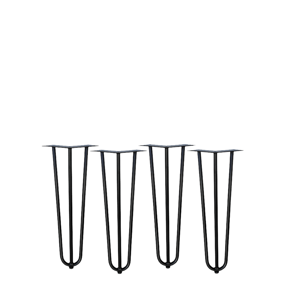 45cm-Hairpin-legs_blackX4 Hairpin Coffee Table Legs Set of 4 - Image 1