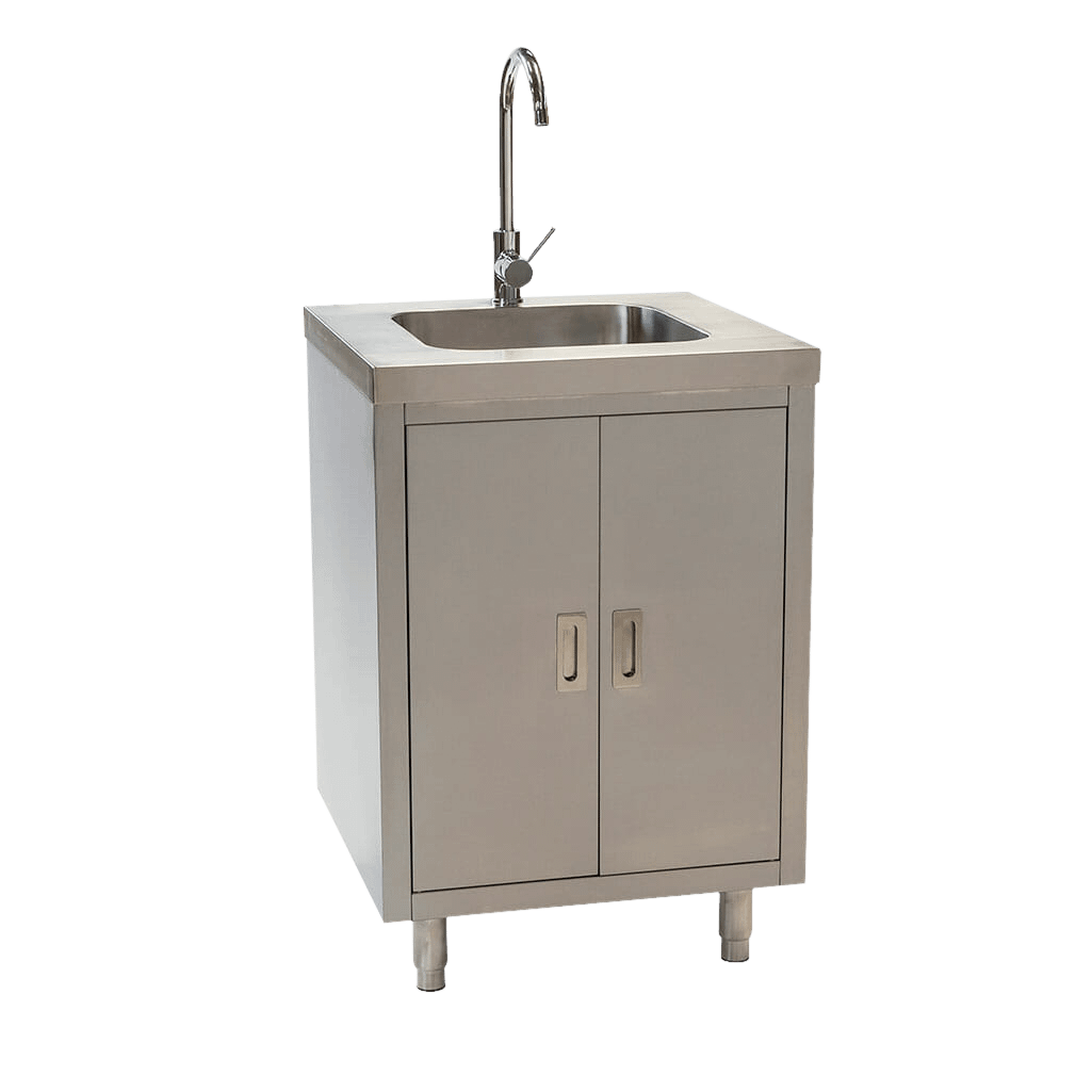 Stainless Steel Cabinet with fully integrated sink 61 x 61 x 90cm high - Image 1