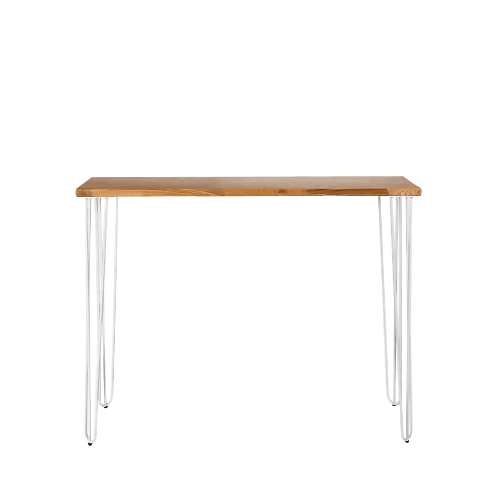 Hairpin Dry Bar Table Rubberwood Top 150 x 35cm - Image 4