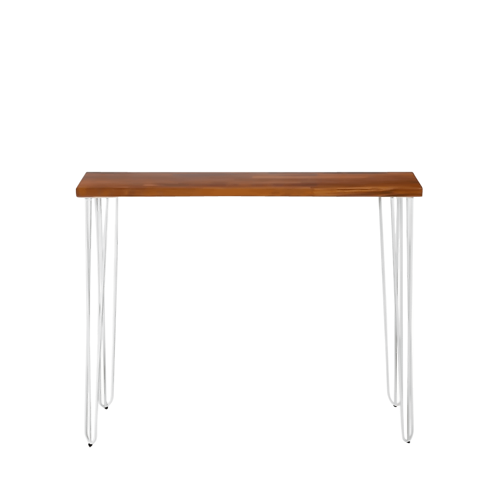 Hairpin Dry Bar Table Walnut Top 150 x 35cm - Image 4