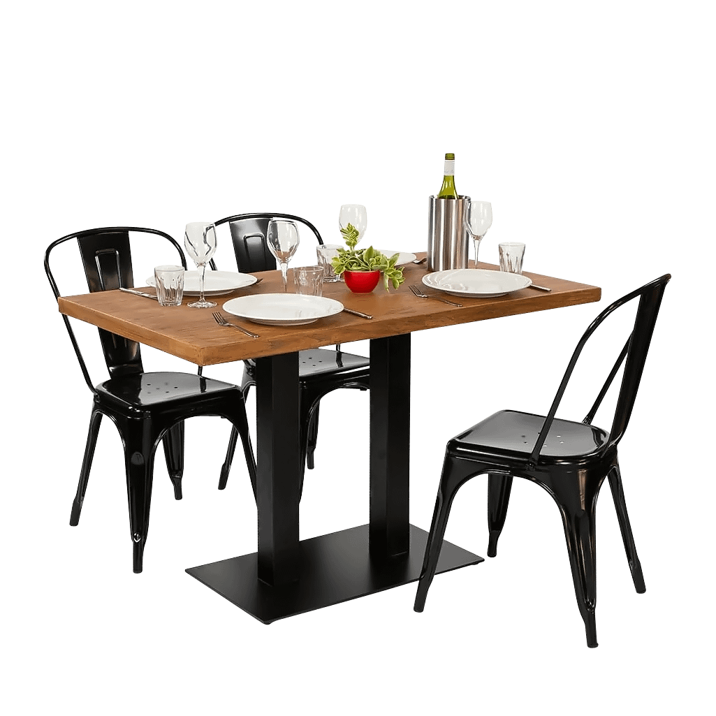 120 x 70cm Oak effect Cement Table