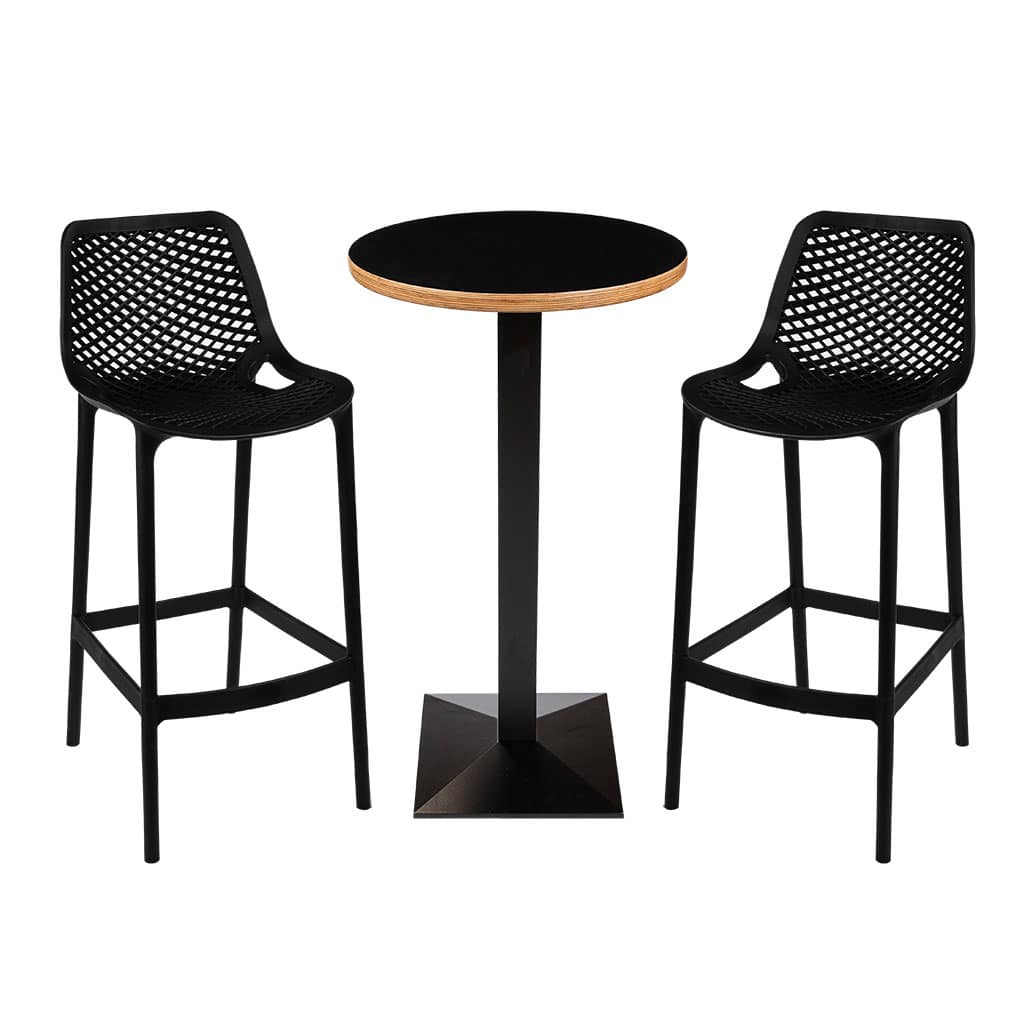 Round Gabriel Plywood Laminate Table Tops, Black - Image 3