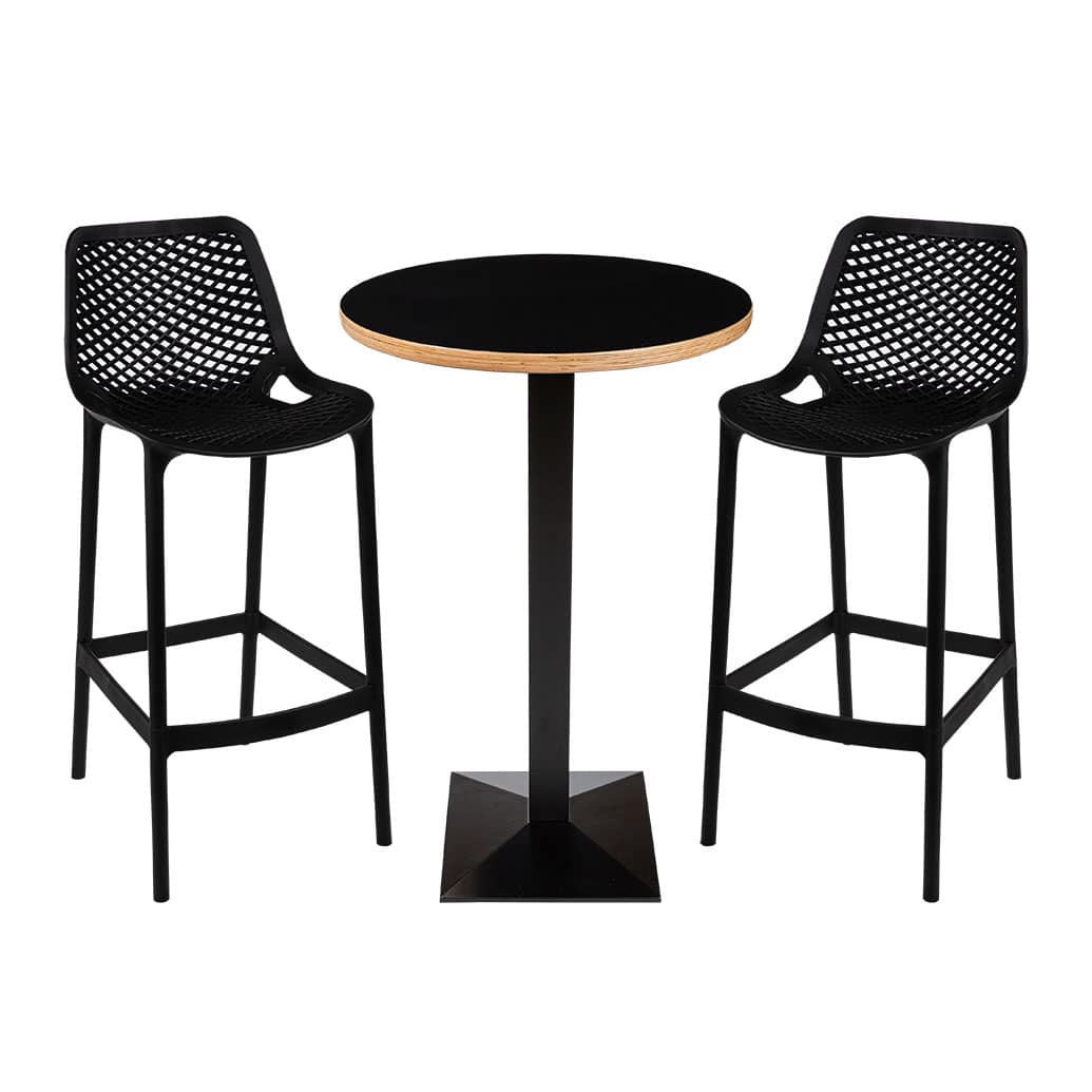 Round Gabriel Plywood Laminate Table Tops, Black - Image 4