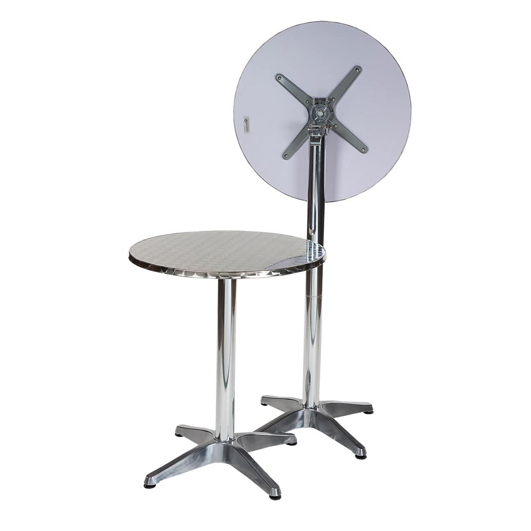 Miguel Round Outdoor Folding Dining or Bar Table - Image 2
