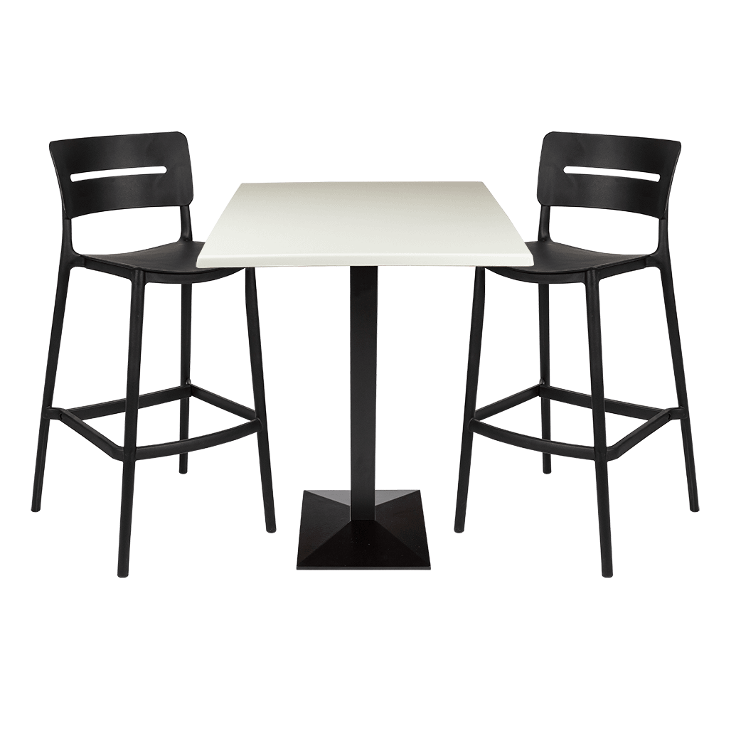 Square Ricardo High Pressed Resin Table Tops White - Image 5