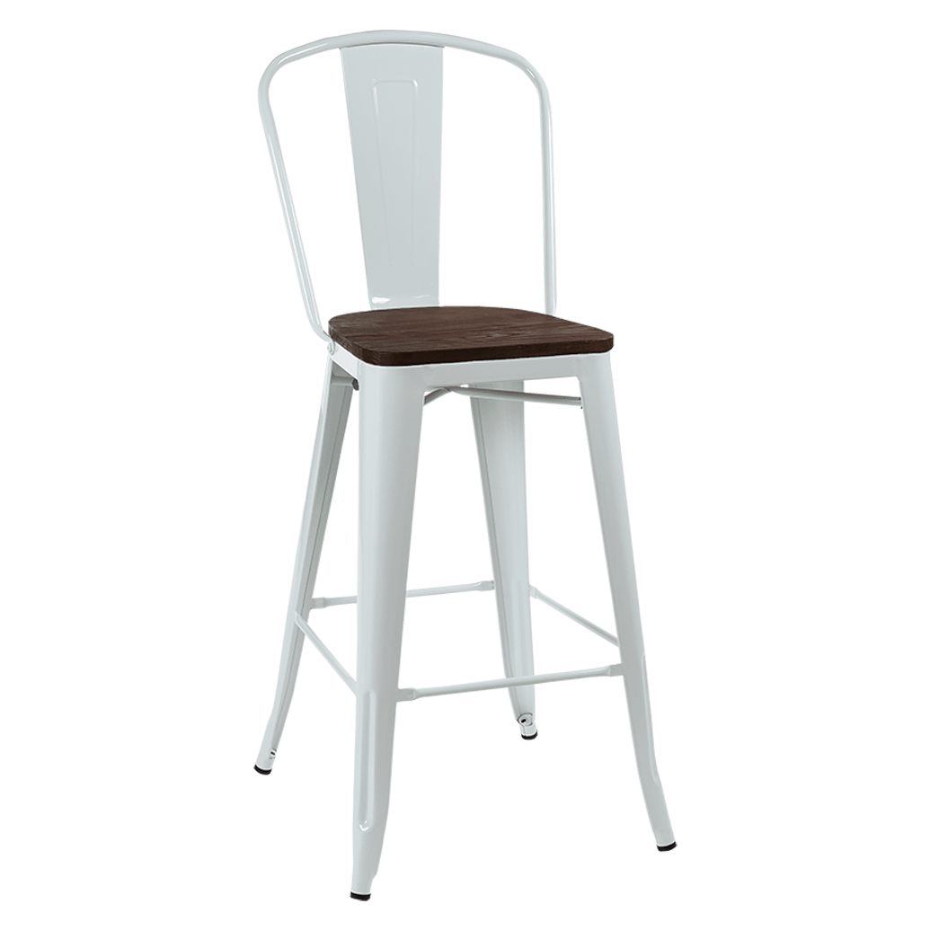 Replica Tolix Bar Stool with Backrest - Image 8
