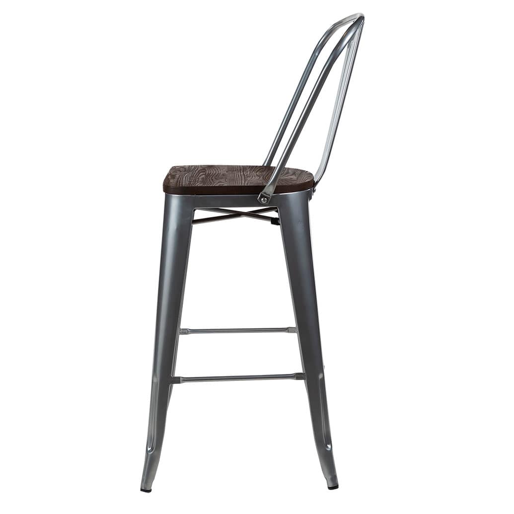 Replica Tolix Bar Stool with Backrest - Image 2