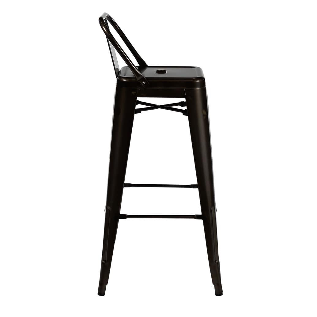 Replica Tolix Bar Stool with Low Backrest - Image 2