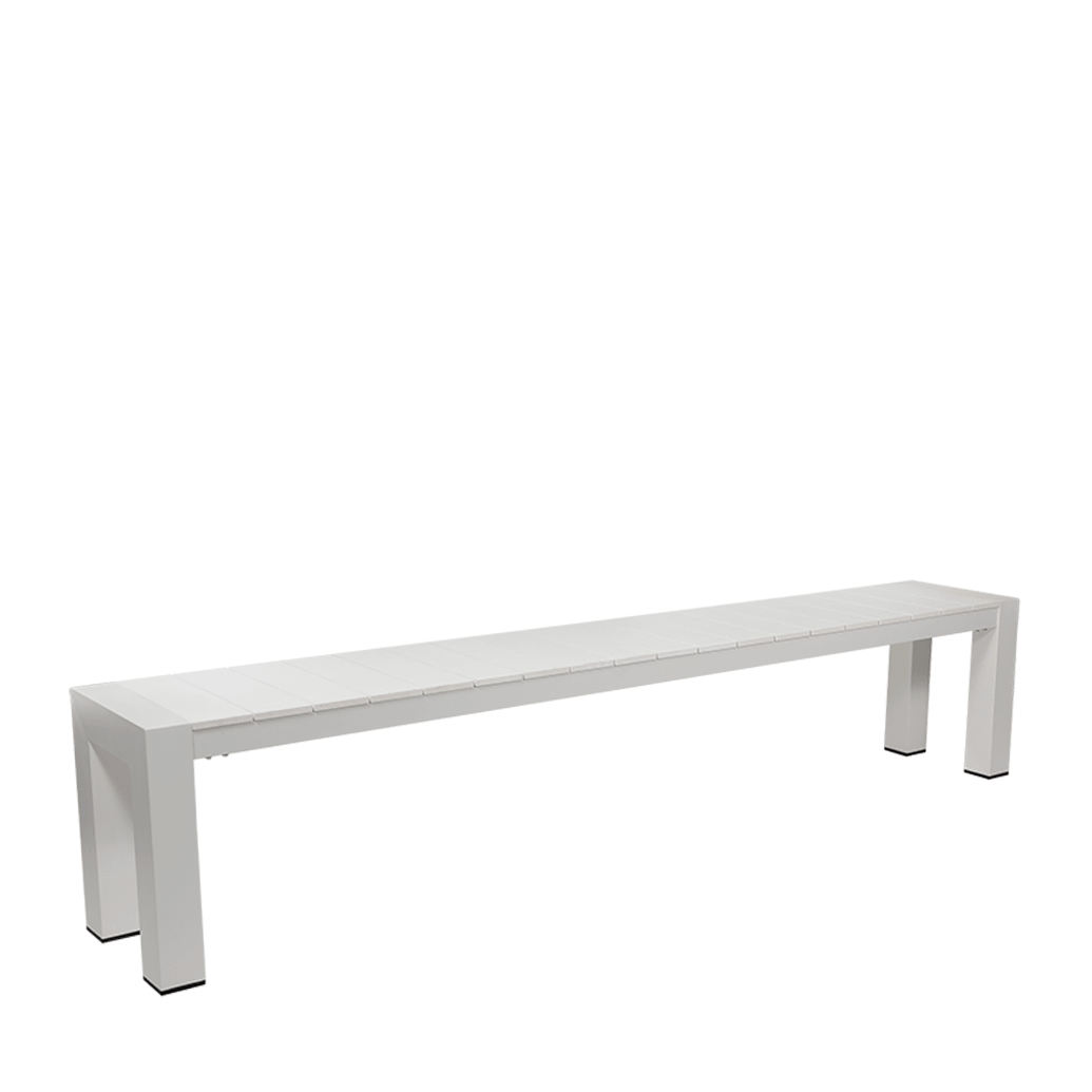 Cannes Aluminium Outdoor Bench with Polywood Top 230 x 35cm - Image 7