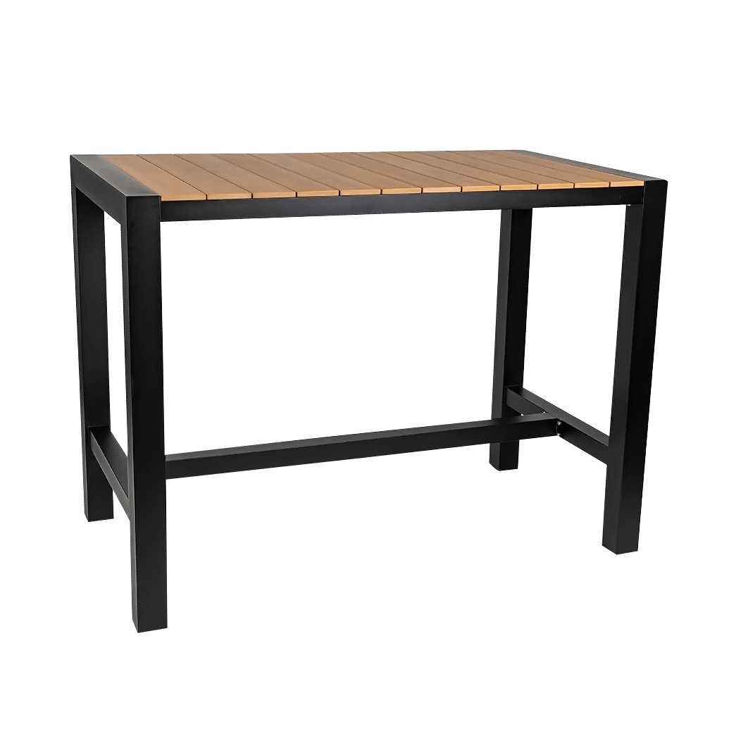 Cannes Aluminium & Polywood Outdoor Bar Table 151 x 80cm - Image 2