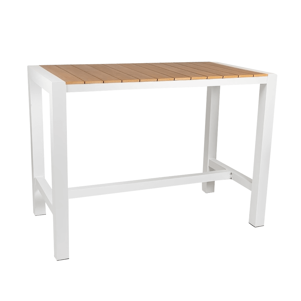 Cannes Aluminium & Polywood Outdoor Bar Table 151 x 80cm - Image 3
