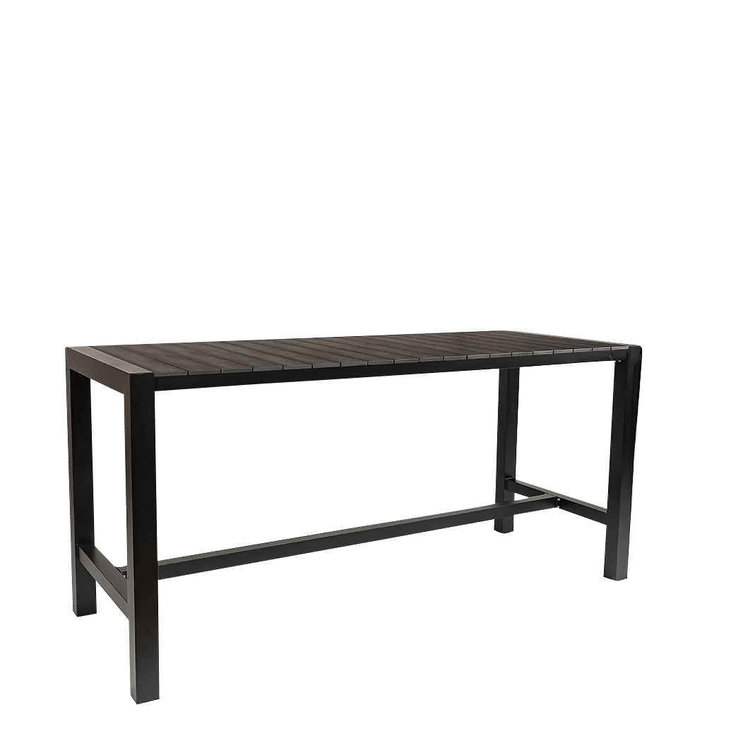 Cannes Aluminium & Polywood Outdoor Bar Table 230 x 90cm - Image 2