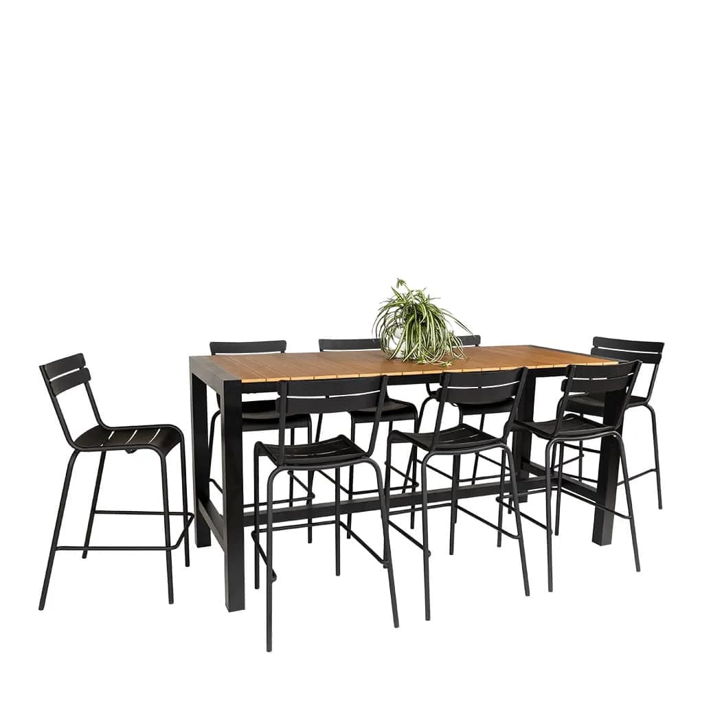 Cannes Aluminium & Polywood Outdoor Bar Table 230 x 90cm - Image 16