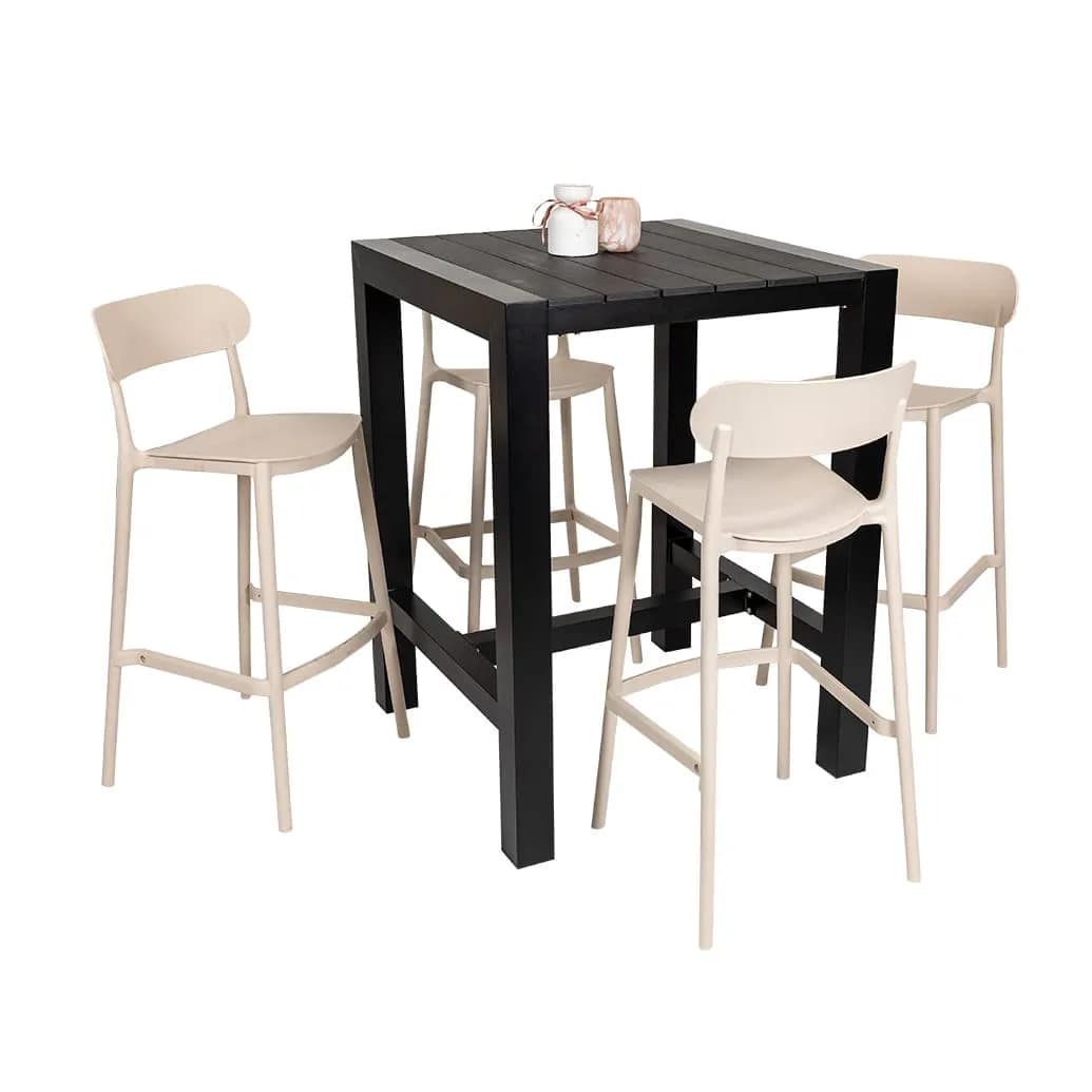 Cannes Aluminium & Polywood Outdoor Bar Table 84cm - Image 16