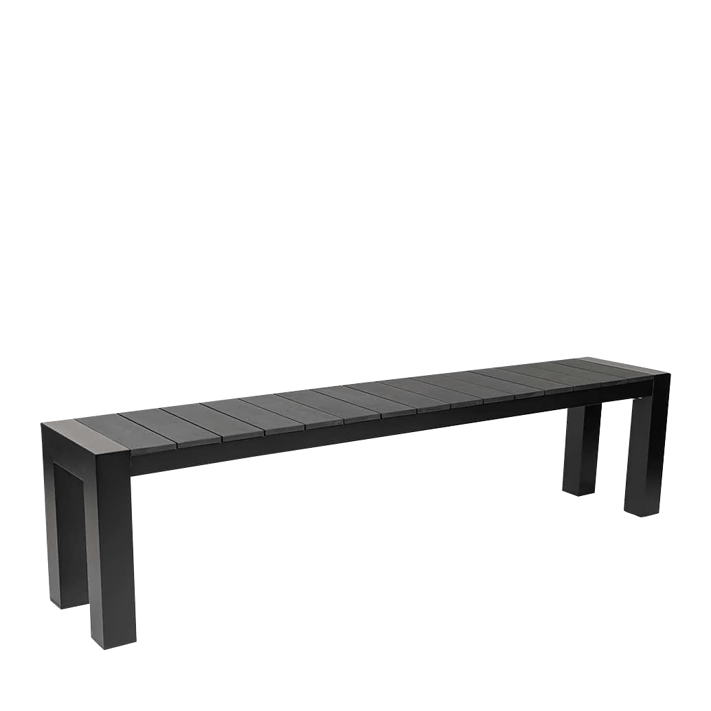 Cannes Aluminium Outdoor Bench with Polywood Top 185 x 35cm - Image 7