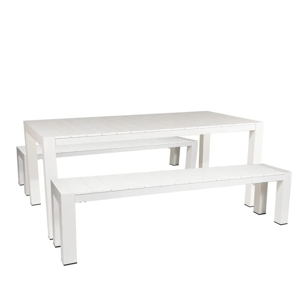 Cannes Aluminium Outdoor Bench with Polywood Top 185 x 35cm - Image 5