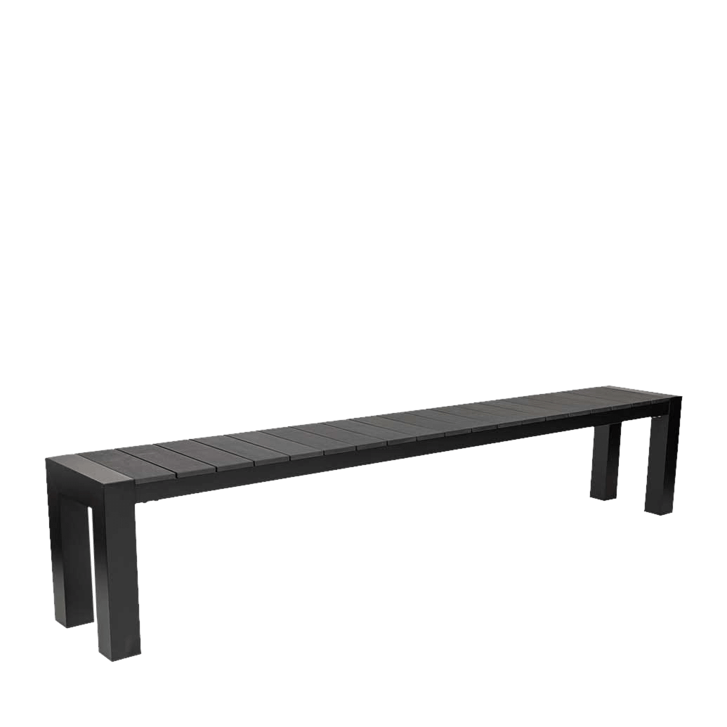 Cannes Aluminium Outdoor Bench with Polywood Top 230 x 35cm - Image 10
