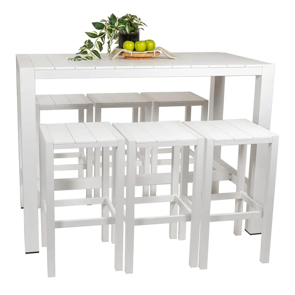 Cannes Aluminium & Polywood Outdoor Bar Table 151 x 80cm - Image 15
