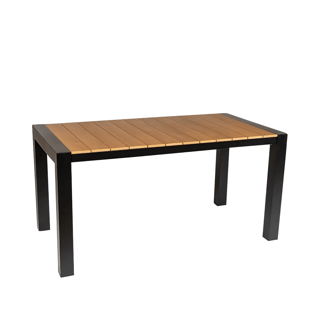 Cannes Aluminium & Polywood Outdoor Dining Table 151 x 80cm - Image 3