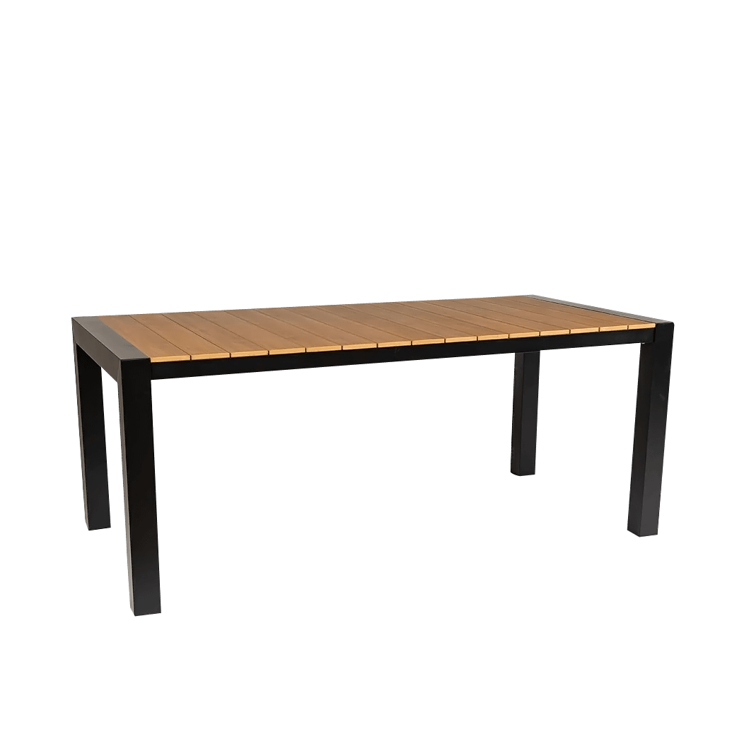 Cannes Aluminium & Polywood Outdoor Dining Table 185 x 90cm - Image 2