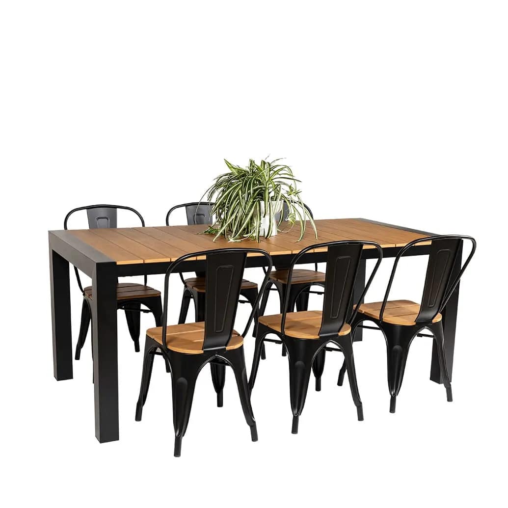 Cannes Aluminium & Polywood Outdoor Dining Table 185 x 90cm - Image 16