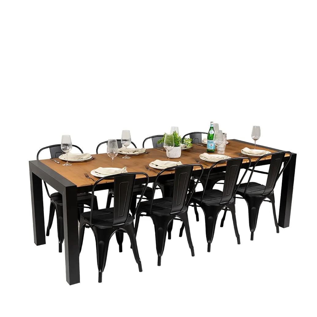 Cannes Aluminium & Polywood Outdoor Dining Table 230 x 90cm - Image 14