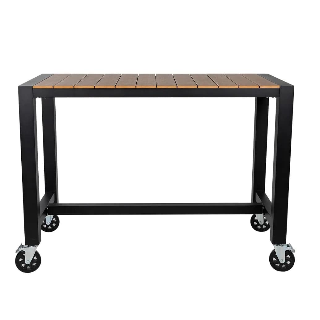 Cannes Aluminium & Polywood Outdoor Mobile Bar Table 151 x 80cm - Image 3