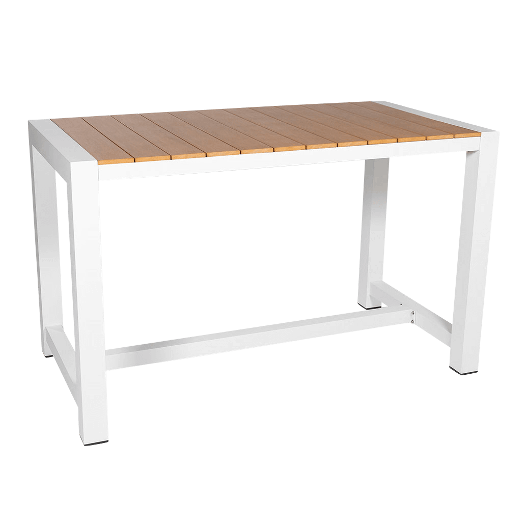 Cannes Aluminium & Polywood Outdoor Counter Table 151 x 80cm - Image 1