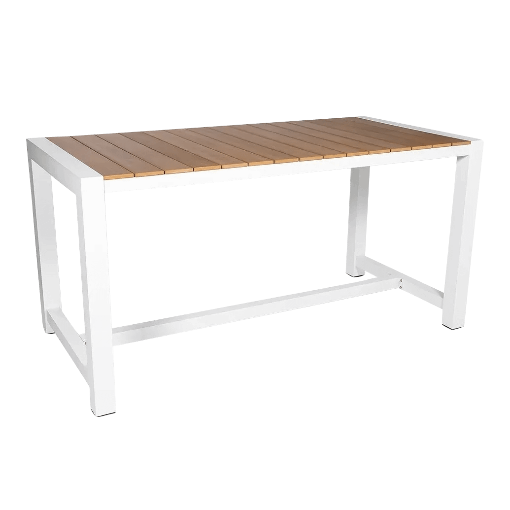Cannes Aluminium & Polywood Outdoor Counter Table 185 x 90cm - Image 2