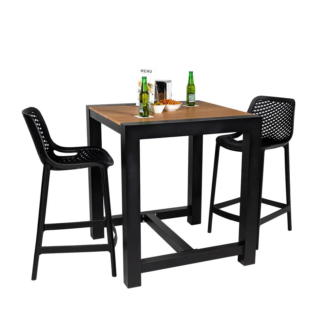 Cannes Aluminium & Polywood Outdoor Counter Table 84cm - Image 11