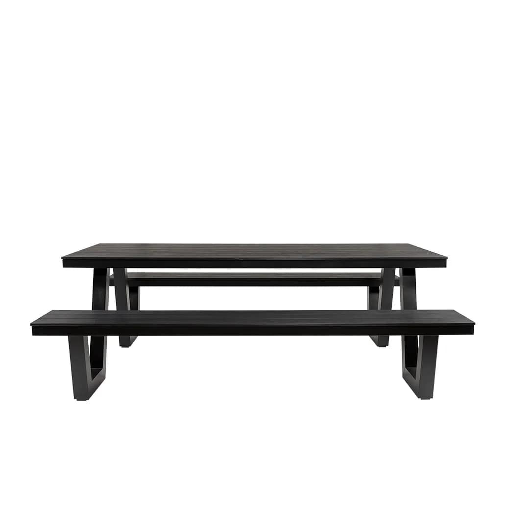 Wave Polywood & Aluminium Outdoor Picnic Table 220cm - Image 5