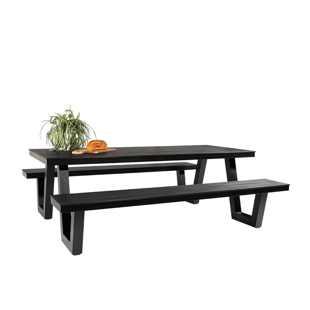 Wave Polywood & Aluminium Outdoor Picnic Table 220cm - Image 13