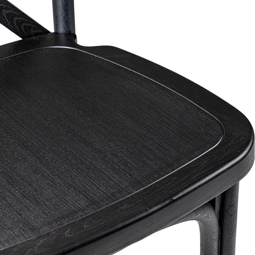 Polypropylene Provincial Crossback Chair with Timber Grain - Image 4