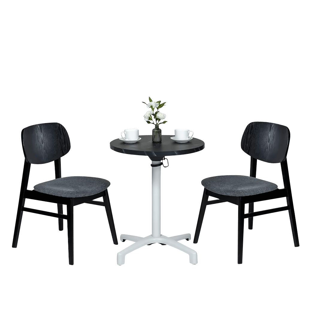 Round Ciro Melamine Table Top, Black Marble - Image 3
