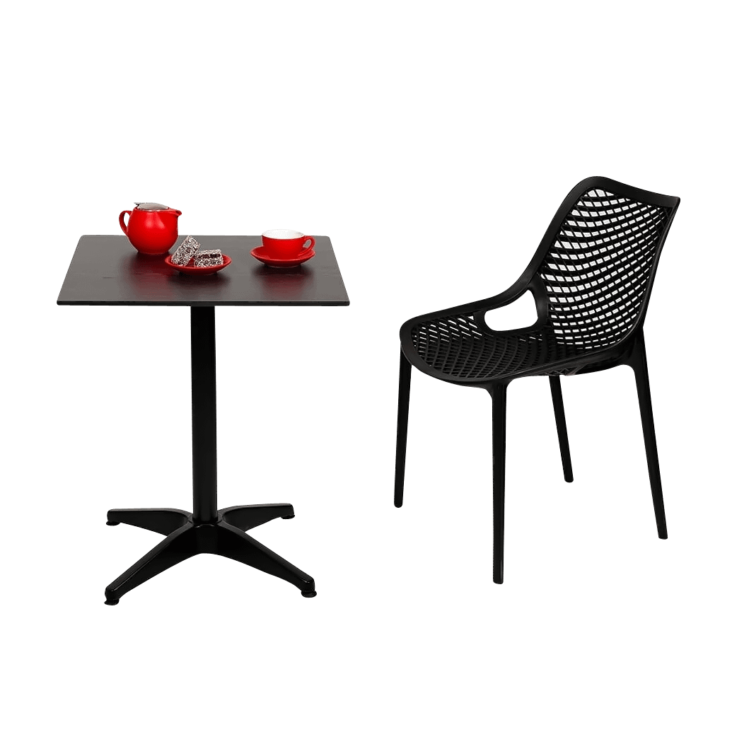 Square Diego Composite High Pressed Laminate Table Tops, Black Ash - Image 3