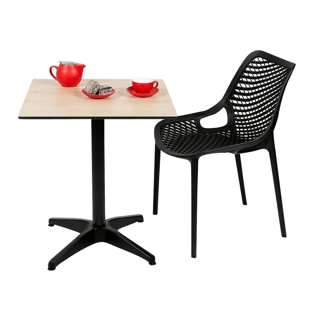 Square Diego Composite High Pressed Laminate Table Tops, Light Oak - Image 3