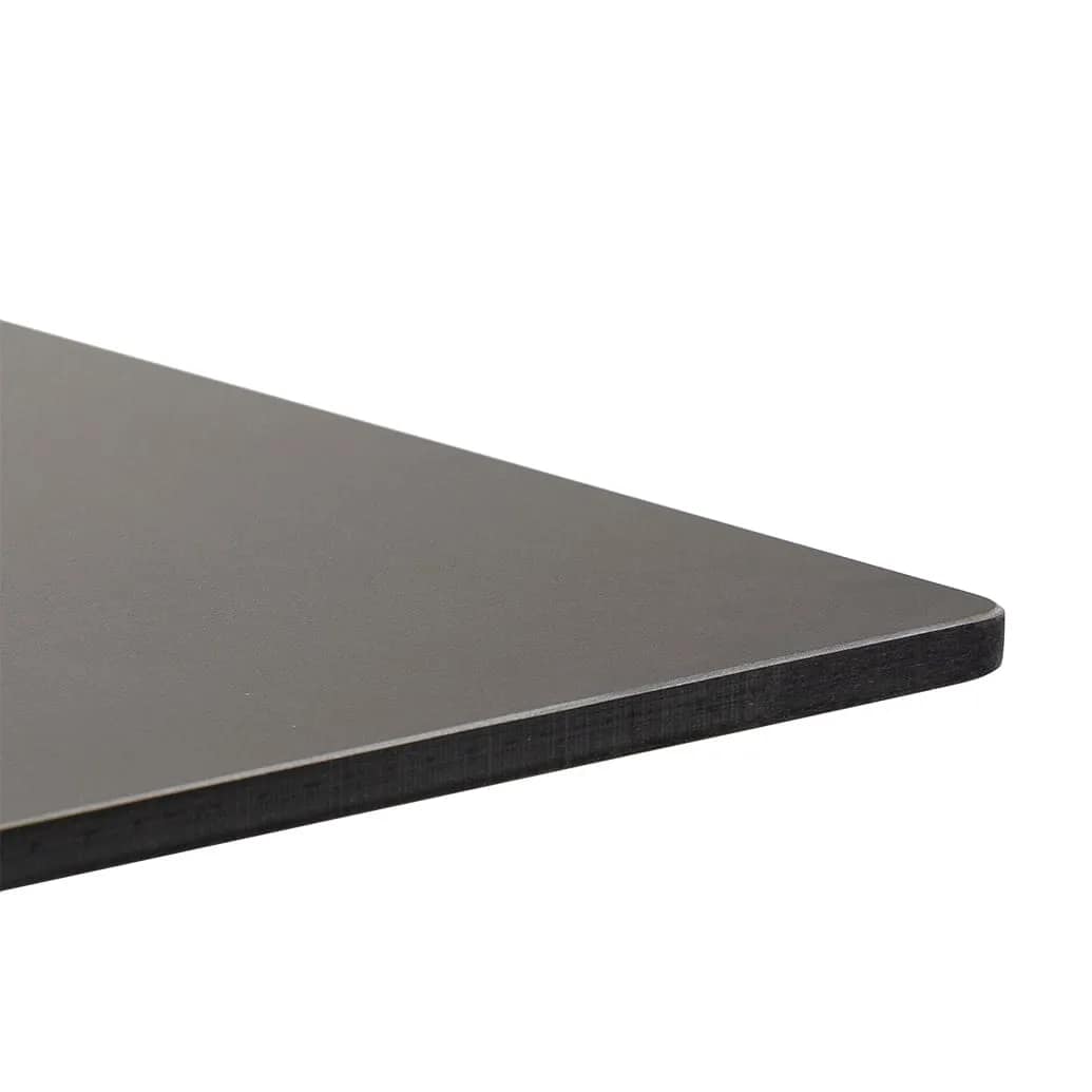 Rectangle Diego High Pressed Laminate Table Top Black – 70 x 60cm - Image 2