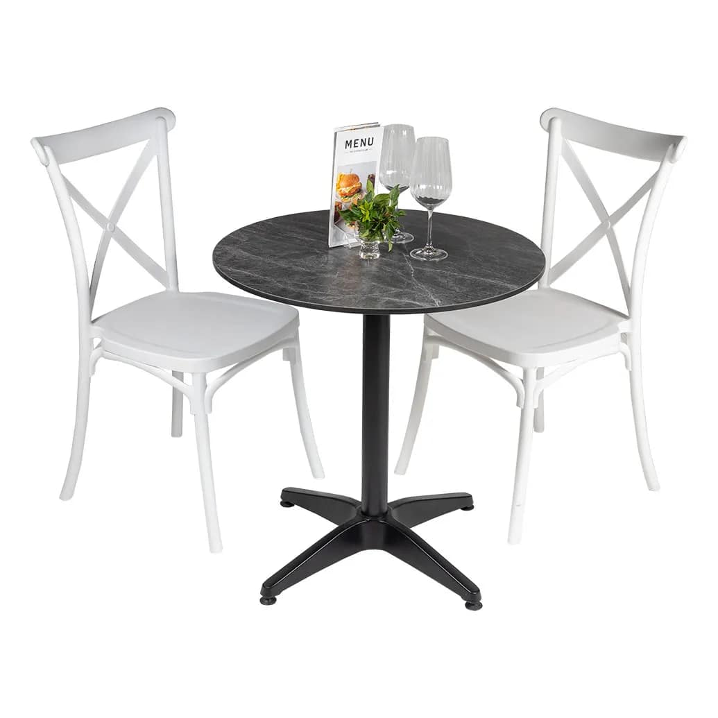 Round Diego Composite High Pressed Laminate Table Tops, Stone - Image 4