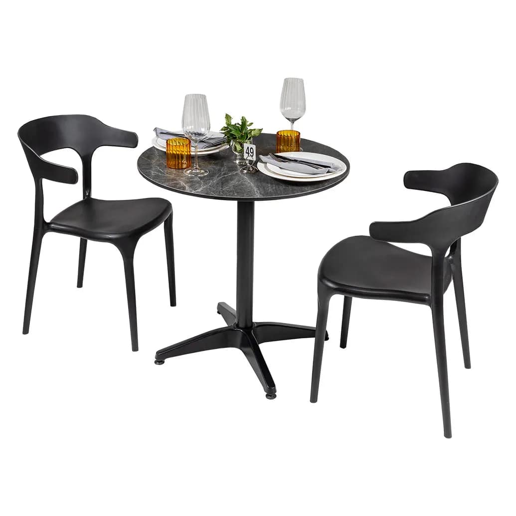 Round Diego Composite High Pressed Laminate Table Tops, Stone - Image 5