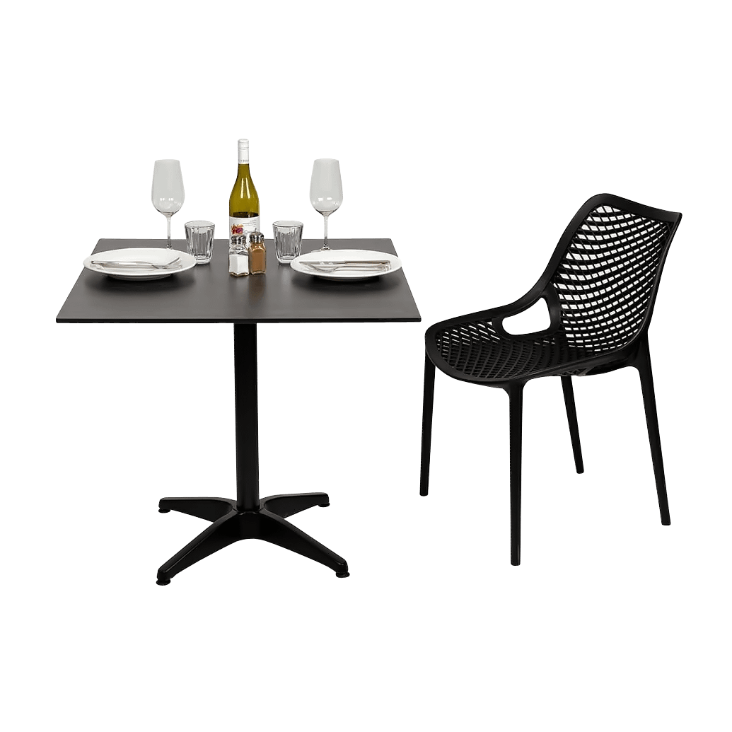 Square Diego Composite High Pressed Laminate Table Tops, Black Ash - Image 5