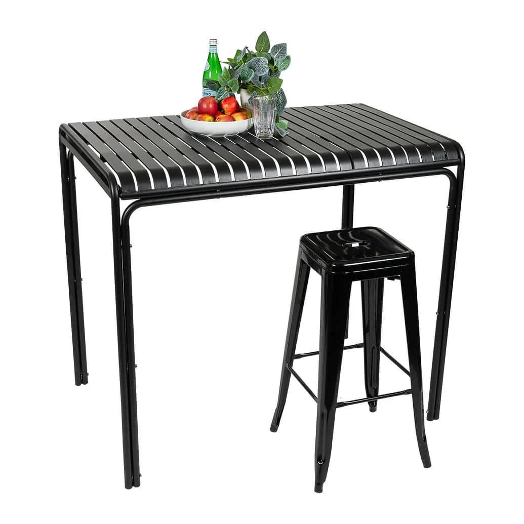 Luisa Aluminium Bar Table 120 x 80cm - Image 4