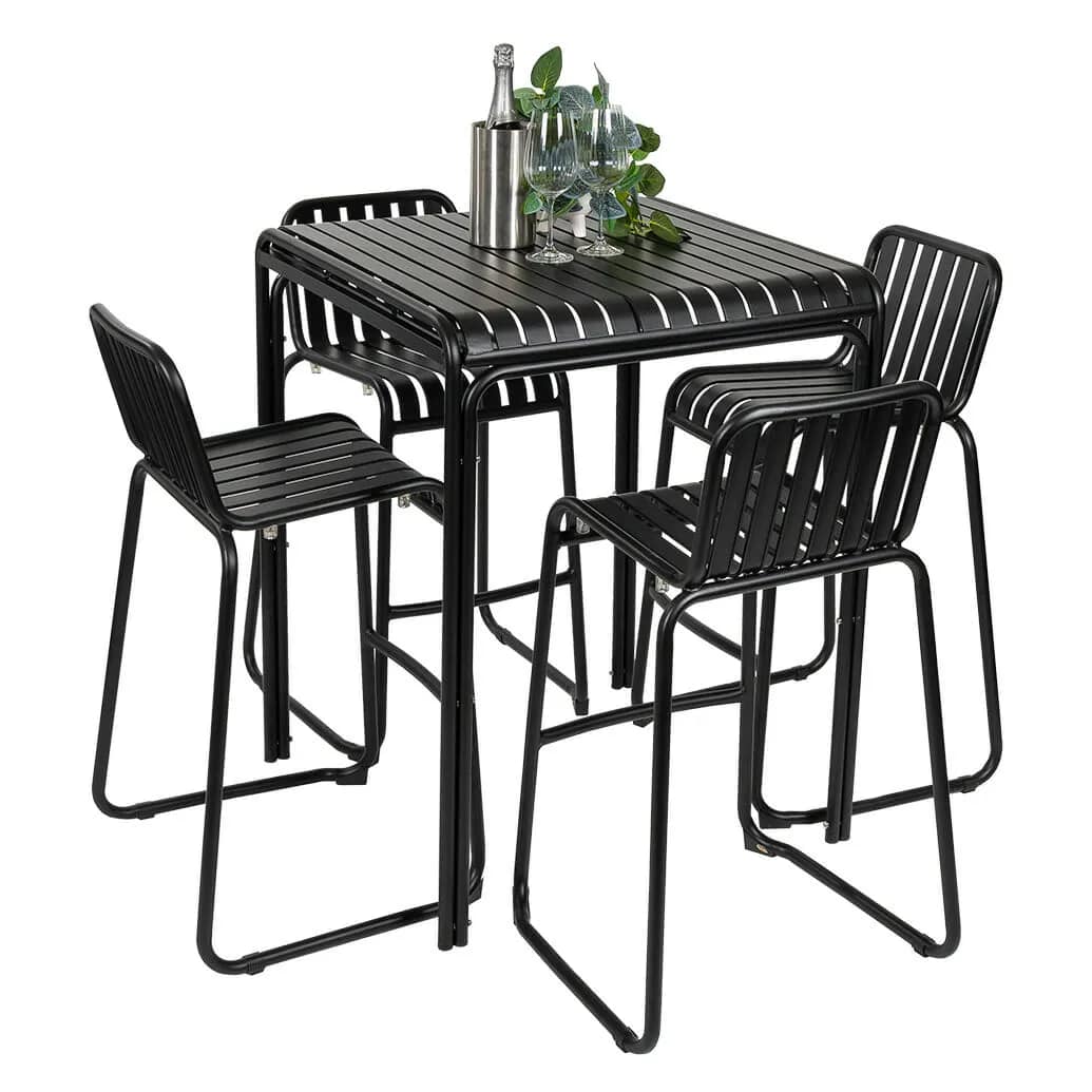 Luisa Aluminium Bar Table 80cm - Image 5