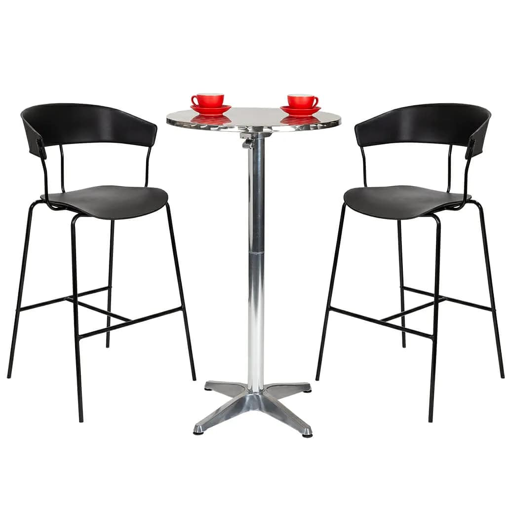 Miguel Round Outdoor Folding Dining or Bar Table - Image 8